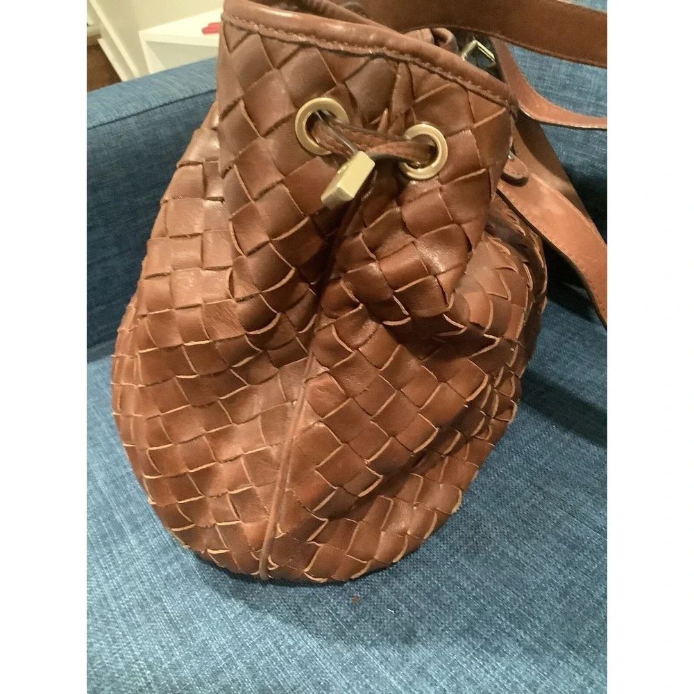 Michael Kors Womens Double Handles Brown Tote Bag Sz L